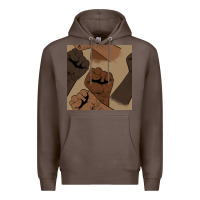 Coffee melanin raised fist seamless pattern Premium Hoodie - BundleAndBundleShop