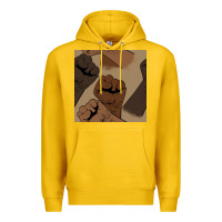 Lemon melanin raised fist seamless pattern Premium Hoodie - BundleAndBundleShop