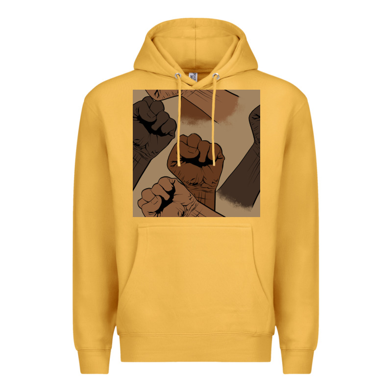 Melanin Raised Fist Seamless Pattern Premium Hoodie by BundleAndBundleShop | Teevron
