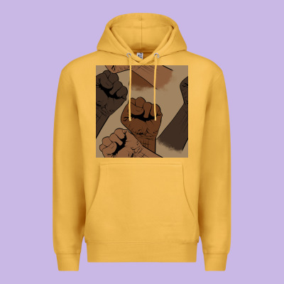 Melanin Raised Fist Seamless Pattern Premium Hoodie Designed By Bundleandbundleshop
