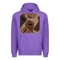 Purple melanin raised fist seamless pattern Premium Hoodie - BundleAndBundleShop