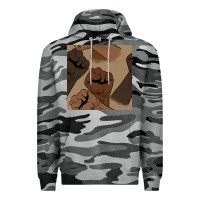 Slate Camo melanin raised fist seamless pattern Premium Hoodie - BundleAndBundleShop