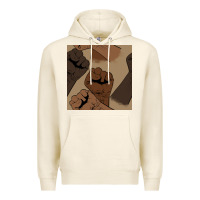Tofu melanin raised fist seamless pattern Premium Hoodie - BundleAndBundleShop