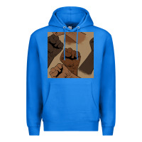 True Royal melanin raised fist seamless pattern Premium Hoodie - BundleAndBundleShop