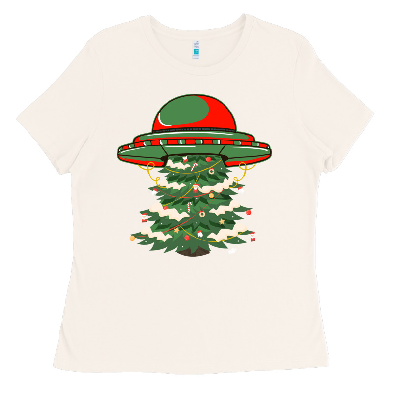 Ufo Christmas Pine Tree Ladies Tee by Bettercallsaul | Teevron