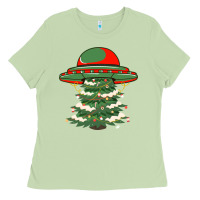 Matcha Ufo Christmas Pine Tree Ladies Tee - Bettercallsaul