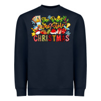 Navy The Boy Who Stole Christmas Heavyweight Sweatshirt - CowhideDigitalArt