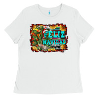 White feliz navidad Ladies Tee - RanaPortraitStore