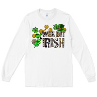 White Wee bit o' Irish St. Patrick's Long Sleeve Tee - CowGirlArtShop