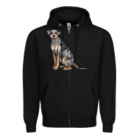 Black catahoula leopard dog Zipper Hoodie - LillyAllenDesigns