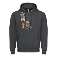 Smoke catahoula leopard dog Zipper Hoodie - LillyAllenDesigns