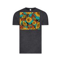 Vintage Black rustic sunflowers Vintage Tee - TumblerDesignByShophia