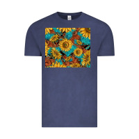 Vintage Denim rustic sunflowers Vintage Tee - TumblerDesignByShophia