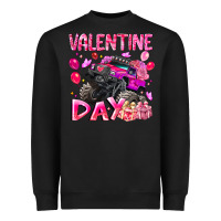 Black Valentine Day Heavyweight Sweatshirt - CowhideDigitalArt