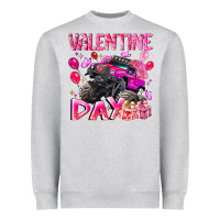 Heather Grey Valentine Day Heavyweight Sweatshirt - CowhideDigitalArt