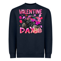 Navy Valentine Day Heavyweight Sweatshirt - CowhideDigitalArt