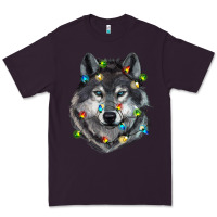 Plum Christmas with wolf Premium Tee - RanaPortraitStore