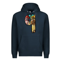 Navy Farm Life Alphabet Lowercase Letters Q Premium Hoodie - BundleAndBundleShop