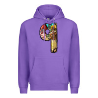 Purple Farm Life Alphabet Lowercase Letters Q Premium Hoodie - BundleAndBundleShop