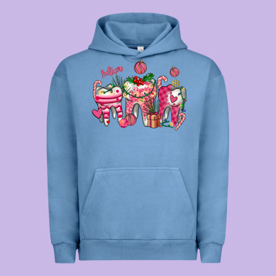 Pink Christmas Teeth Urban Hoodie Designed By Adodesignshop