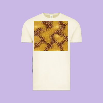Gold Glitter With Leopard Pattern Vintage Tee Designed By Tumblerdesignbyshophia