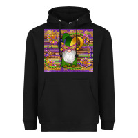 Black mardi gras gnomes mask serape sunflowers Heavyweight Hoodie - Artiststas