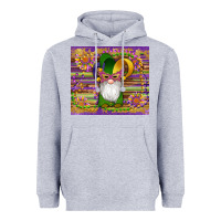 Heather Grey mardi gras gnomes mask serape sunflowers Heavyweight Hoodie - Artiststas
