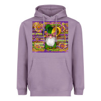 Lavender mardi gras gnomes mask serape sunflowers Heavyweight Hoodie - Artiststas