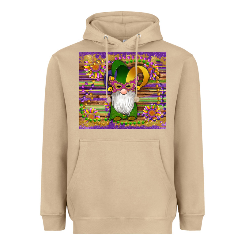 Mardi Gras Gnomes Mask Serape Sunflowers Heavyweight Hoodie by Artiststas | Teevron