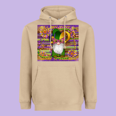Mardi Gras Gnomes Mask Serape Sunflowers Heavyweight Hoodie Designed By Artiststas