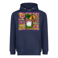 Navy mardi gras gnomes mask serape sunflowers Heavyweight Hoodie - Artiststas