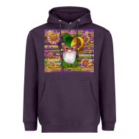 Plum mardi gras gnomes mask serape sunflowers Heavyweight Hoodie - Artiststas