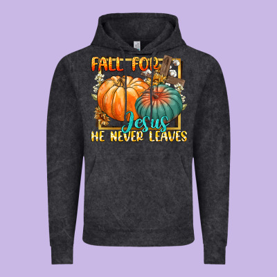 Fall For Jesus He Never Fails Vintage Hoodie Designed By Cowgirlartshop