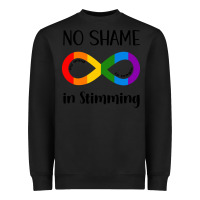 Black no Shame Stimming Heavyweight Sweatshirt - CowhideDigitalArt
