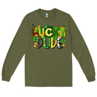 Army Green Lucky dude  St. Patrick's Day Long Sleeve Tee - CowGirlArtShop