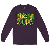 Plum Lucky dude  St. Patrick's Day Long Sleeve Tee - CowGirlArtShop