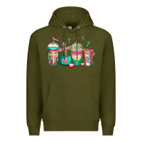 Army Green religious christian coffee cups Premium Hoodie - Jasminsmagicworld