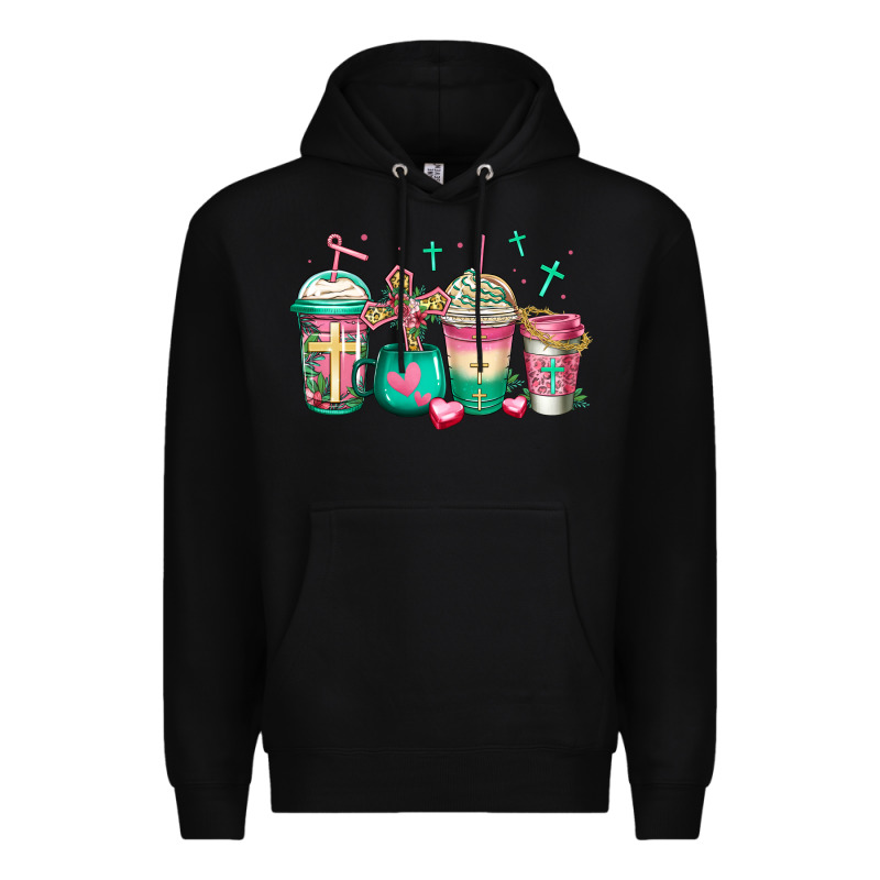 Religious Christian Coffee Cups Premium Hoodie by Jasminsmagicworld | Teevron