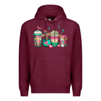 Burgundy religious christian coffee cups Premium Hoodie - Jasminsmagicworld