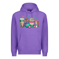 Purple religious christian coffee cups Premium Hoodie - Jasminsmagicworld