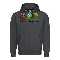 Smoke Peace Love Chameleon Lizard Zipper Hoodie - LillyAllenDesigns
