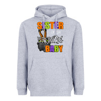 Heather Grey sister of brewing baby halloween theme baby shower spooky t shirt Heavyweight Hoodie - minhPixels
