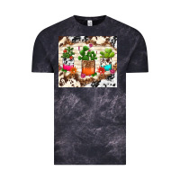 Cloud Black cowhide succulent Vintage Tee - TumblerDesignByShophia