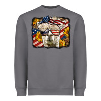 Storm Western 4th Of July Lama Background Heavyweight Sweatshirt - LillyAllenDesigns