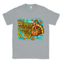 Heather Grey Happy Turkey Day Classic Tee - texasbilliewilder