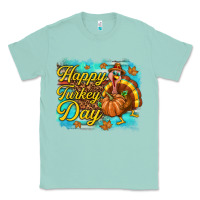 Seafoam Happy Turkey Day Classic Tee - texasbilliewilder