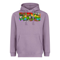 Lavender Western St. Patrick's Day Shamrock Rainbow Heavyweight Hoodie - Artiststas