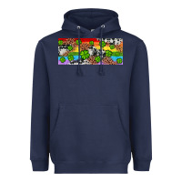 Navy Western St. Patrick's Day Shamrock Rainbow Heavyweight Hoodie - Artiststas