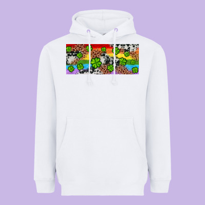 Western St. Patrick's Day Shamrock Rainbow Heavyweight Hoodie Designed By Artiststas