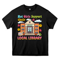 Black hot girls support their local library Heavy Core Tee - Artiststas